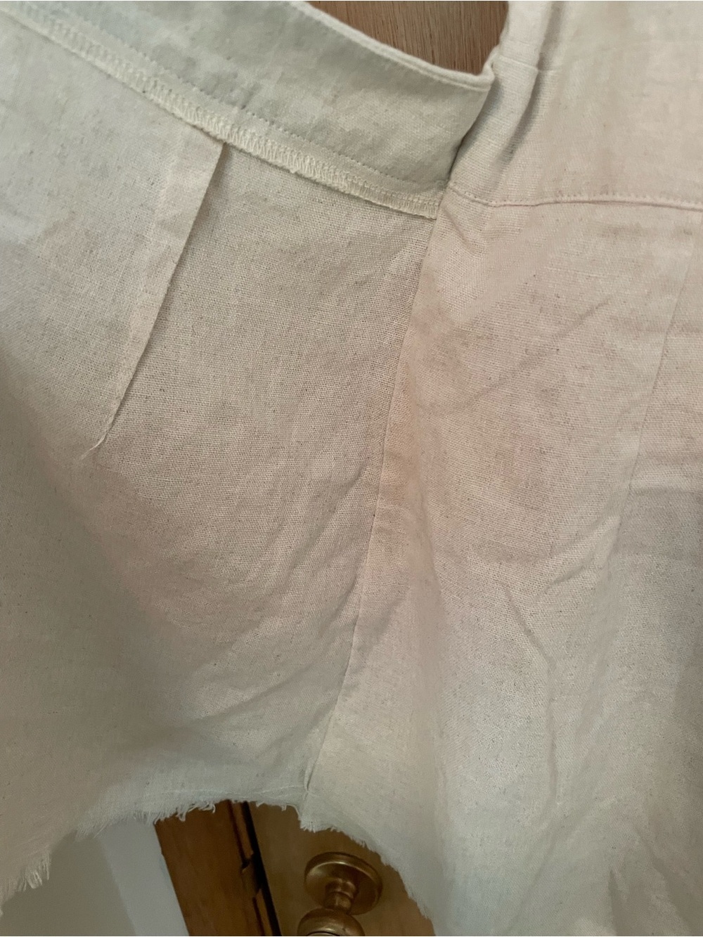 Natural Linen Jumper Romper with Skirt Tie Size S/M. - Picture 8 of 11